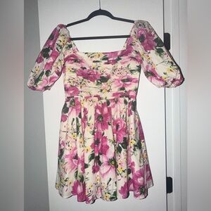 Abercrombie & Fitch Floral Mini Dress - Pink and Green